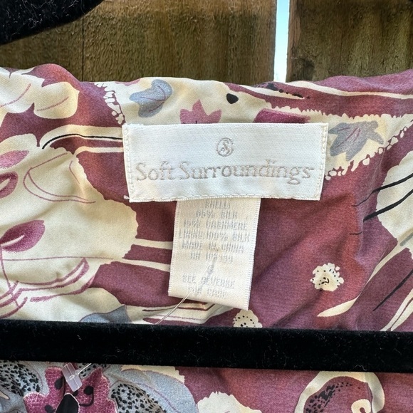 Soft Surroundings Silk and Cashmere Blend Button Front Mixed Media Cardigan - Picture 6 of 8